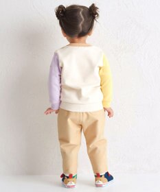 MIKI HOUSE HOT BISCUITS 【70-120cm】【Everyday Series】ワンポイント くすみカラー裏毛パイルトレーナー