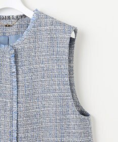 自由区 【カタログ掲載・セットアップ対応】ライトミックスツイード ジレ