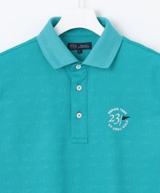23区GOLF 【MEN】【吸水速乾・UVケア】ロゴジャガード 半袖ポロシャツ