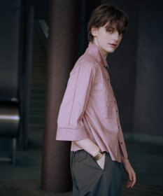 J.PRESS LADIES 【洗える】セルロースライト刺繍  シャツ ブラウス