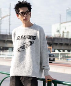 WEGO 【ユニセックス着用ITEM/MLサイズ展開】シャギーグラフィックプルオーバー