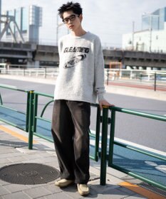 WEGO 【ユニセックス着用ITEM/MLサイズ展開】シャギーグラフィックプルオーバー