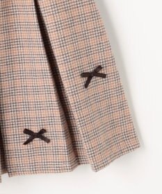 ANY KIDS リボン×チェック プリーツスカパン