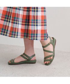 ing <ing>【サスティナブル】レザーストラップサンダル