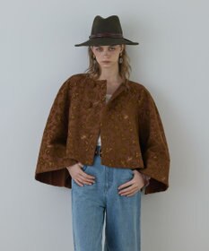 GRACE CONTINENTAL サラサジャガードケープジャケット