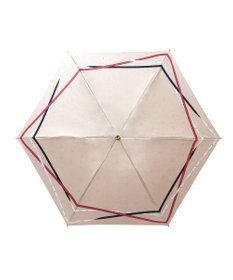 MOONBAT ランバン オン ブルー (LANVIN en Blue) 折りたたみ傘 サテンプリント ロゴアーチ