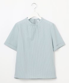 J.PRESS LADIES 【洗える】アセテートレーヨンコットンチェック ペプラム ブラウス