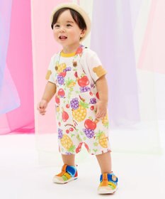 MIKI HOUSE HOT BISCUITS 【ビーンズ×フルーツシリーズ】【70-110cm】5分丈オーバーオール