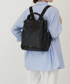 russet ＜約10リットル/690g＞2ハンドルレザーリュックサック(SF-259)