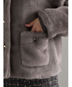 Te chichi グラデーションファーノーカラージャケット《2025winter catalog item》