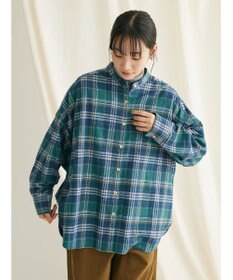 CRAFT STANDARD BOUTIQUE チェックバンドカラーサークルブラウス