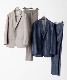 GOTAIRIKU 圧倒的清涼感・８つの夏機能【接触冷感/通気性/軽量/撥水…等】クールドッツ セットアップジャケット_ヘリンボーンプリント（25年モデル）