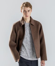 JOSEPH HOMME 【新素材】ウールキャメルリバー　ジップアップブルゾン