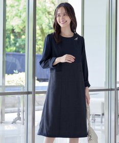 Tiaclasse 【洗える】チェックコンビエンパイアワンピース