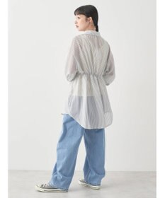 earth music&ecology ワンポイント刺繍ロングシャツ