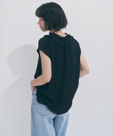 UNFILO 【WEB限定カラー】ヴィンテージシアー フリルネック ブラウス