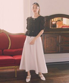 earth music&ecology レースティアードシャーリングブラウス