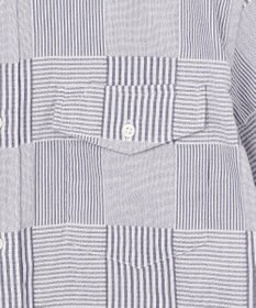 J.PRESS MEN 【クールマックス】サッカーパッチワーク シャツ