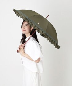 MOONBAT 【遮光/晴雨兼用日傘】POLO RALPH LAUREN(ポロ ラルフローレン) エンブフリル 長傘 遮熱 UV