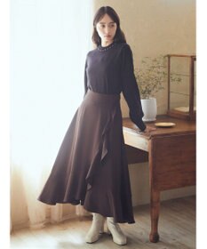 earth music&ecology ラッフルフリルイレヘムスカート