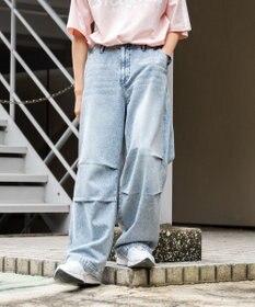 WEGO デニムパラシュートパンツ