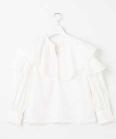 Feroux 【洗える】ラッフルスキッパー ブラウス