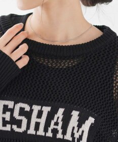 WEGO ロゴメッシュジャガードニット