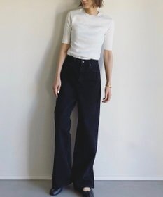 woadblue ＜坪田あさみさんコラボ＞SALUU サルーノアール /デニムパンツ ブラック