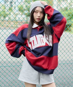 WEGO 【ユニセックス着用ITEM】カレッジロゴラガースウェット