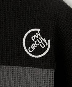 PW CIRCULUS 今が旬トップス！【ドライな肌触り / UV遮蔽率98.9% UVカット / ストレッチ】【MEN】ワッフルハーフジップトップス  ゴルフ