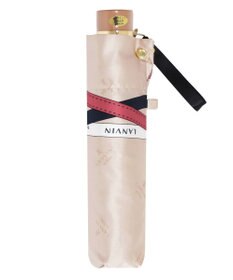 MOONBAT ランバン オン ブルー (LANVIN en Blue) 折りたたみ傘 サテンプリント ロゴアーチ