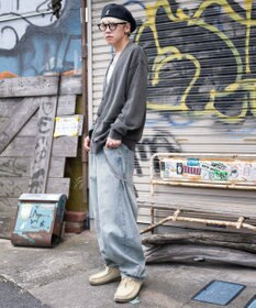 WEGO チェーン付きバルーンデニムパンツ