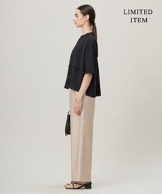 ICB L 【WEB限定・接触冷感・UVケア・吸水速乾・防シワ・洗える】 ドレープツイル クロップドシャツ