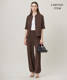 ICB L 【WEB限定・接触冷感・UVケア・吸水速乾・防シワ・洗える】 ドレープツイル クロップドシャツ