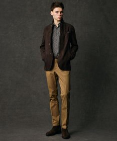JOSEPH ABBOUD 【キングサイズ・ウエストも伸びる！オーガニックコットン使用】オーガニックトリコチンストレッチ パンツ