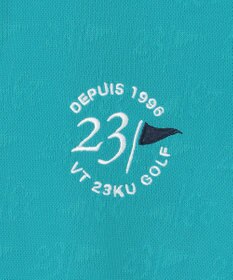 23区GOLF 【MEN】【吸水速乾・UVケア】ロゴジャガード 半袖ポロシャツ