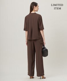 ICB L 【WEB限定・接触冷感・UVケア・吸水速乾・防シワ・洗える】 ドレープツイル クロップドシャツ