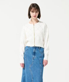 GRACE CONTINENTAL パールニットブルゾン