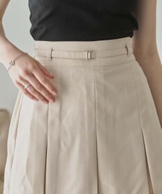 WEGO 【SETUP可】リネンライクプリーツミニスカパン