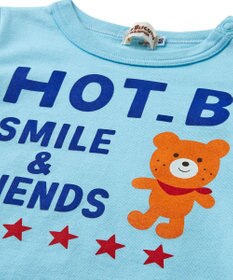 MIKI HOUSE HOT BISCUITS 【70-120cm】 ビーンズくん＆キャビットちゃん長袖Ｔシャツ