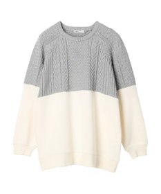 CRAFT STANDARD BOUTIQUE ニットドッキング裏毛プルオーバー