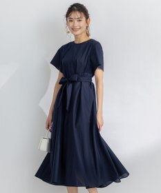 組曲 【洗える・共布ベルト付き】ナチュラル サマードレス