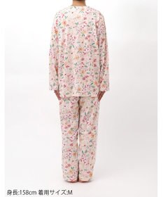 Wing パジャマ 長袖 長ズボン 綿100%(本体) 天竺素材 レディース EP8071 ウイング／ワコール