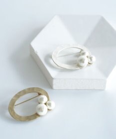 Pisceans ツチメリング&コットンパール ブローチ