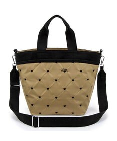 LeSportsac BUCKET TOTE/モカブラックハートエンブロイダリー