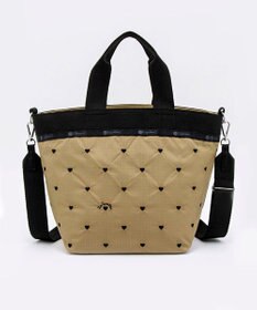 LeSportsac BUCKET TOTE/モカブラックハートエンブロイダリー