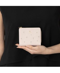 LANVIN en Bleu リュクサンブールハート 二つ折りLファスナー財布