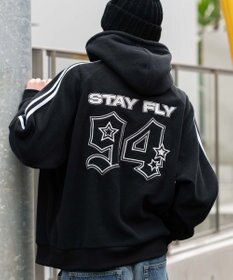 WEGO ラインフリースパーカー