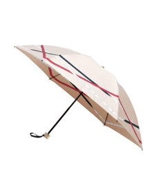 MOONBAT ランバン オン ブルー (LANVIN en Blue) 折りたたみ傘 サテンプリント ロゴアーチ