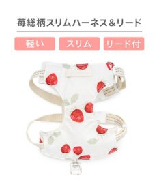 PET PARADISE ペットパラダイス スリム ハーネス＆リード 《苺総柄》 Ｓ 小型犬